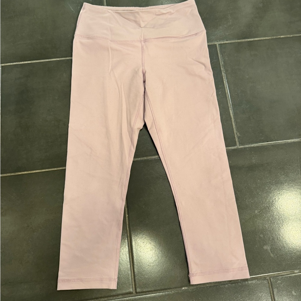 90 Degree By Reflex Light Pink Crop Leggings